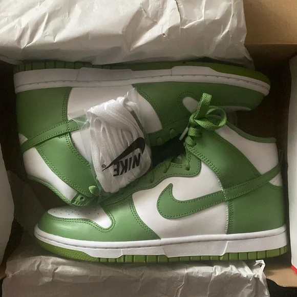 New Nike dunk high retro chlorophyll. Sz. 8M/9.5W. Original box. Extra laces - Picture 1 of 8